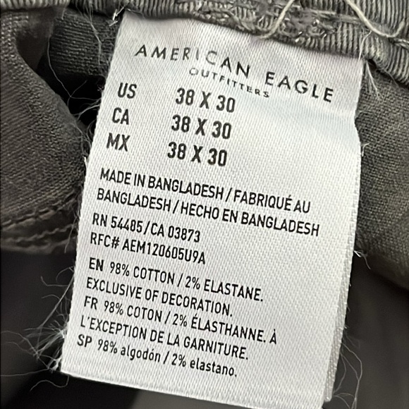 AE Flex Slim Straight Pant Gray - Picture 14 of 15